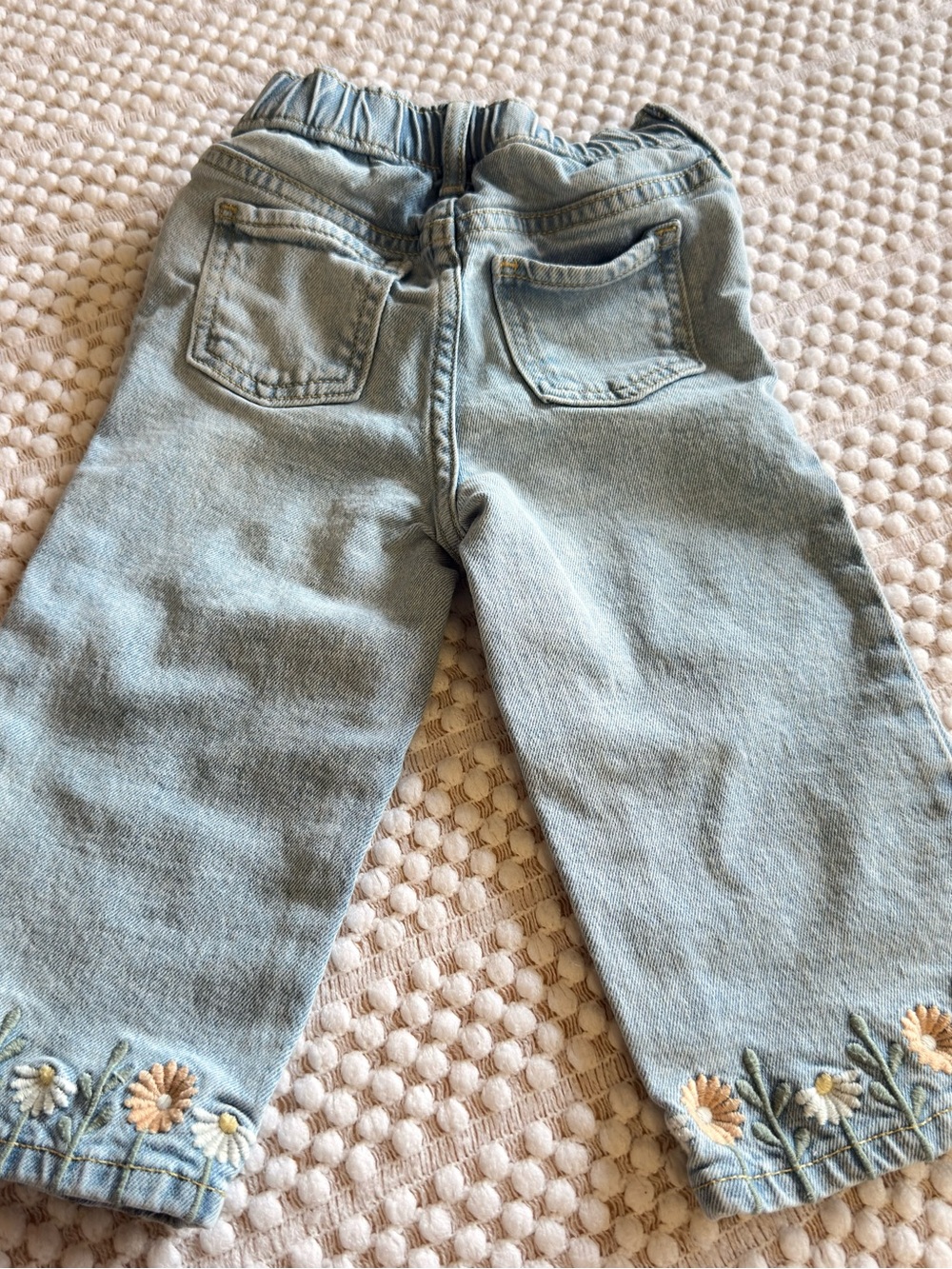 GAP Light Blue Denim Jeans with Daisy Embroidery